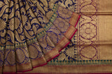 Trisha's Graceful Navy Blue Party Wear Banarasi Handloom Saree