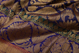 Trisha's Graceful Navy Blue Party Wear Banarasi Handloom Saree
