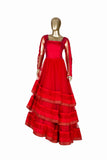 Trisha's Red Color Ethnic Gown