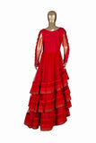 Trisha's Red Color Ethnic Gown