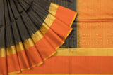 Trisha's Stunning Black-Orange Uppada Handloom Silk Saree