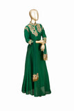 Trisha's Green Color Ethnic Gown